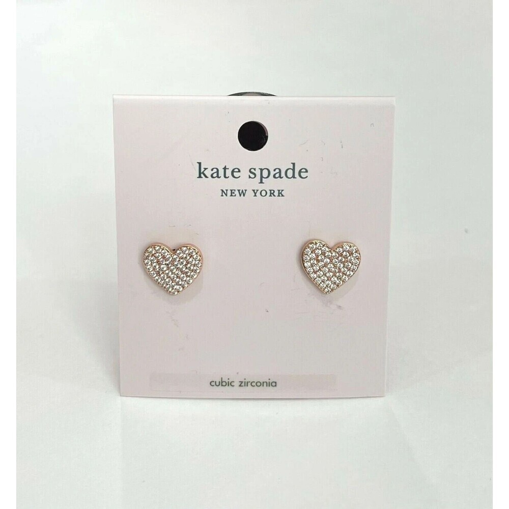 Kate Spade Earrings Yours Truly Rose Gold Tone New